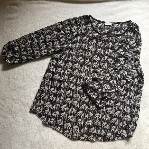 Pixley Button-Tap Sleeve Blouse - Picture 1 of 4